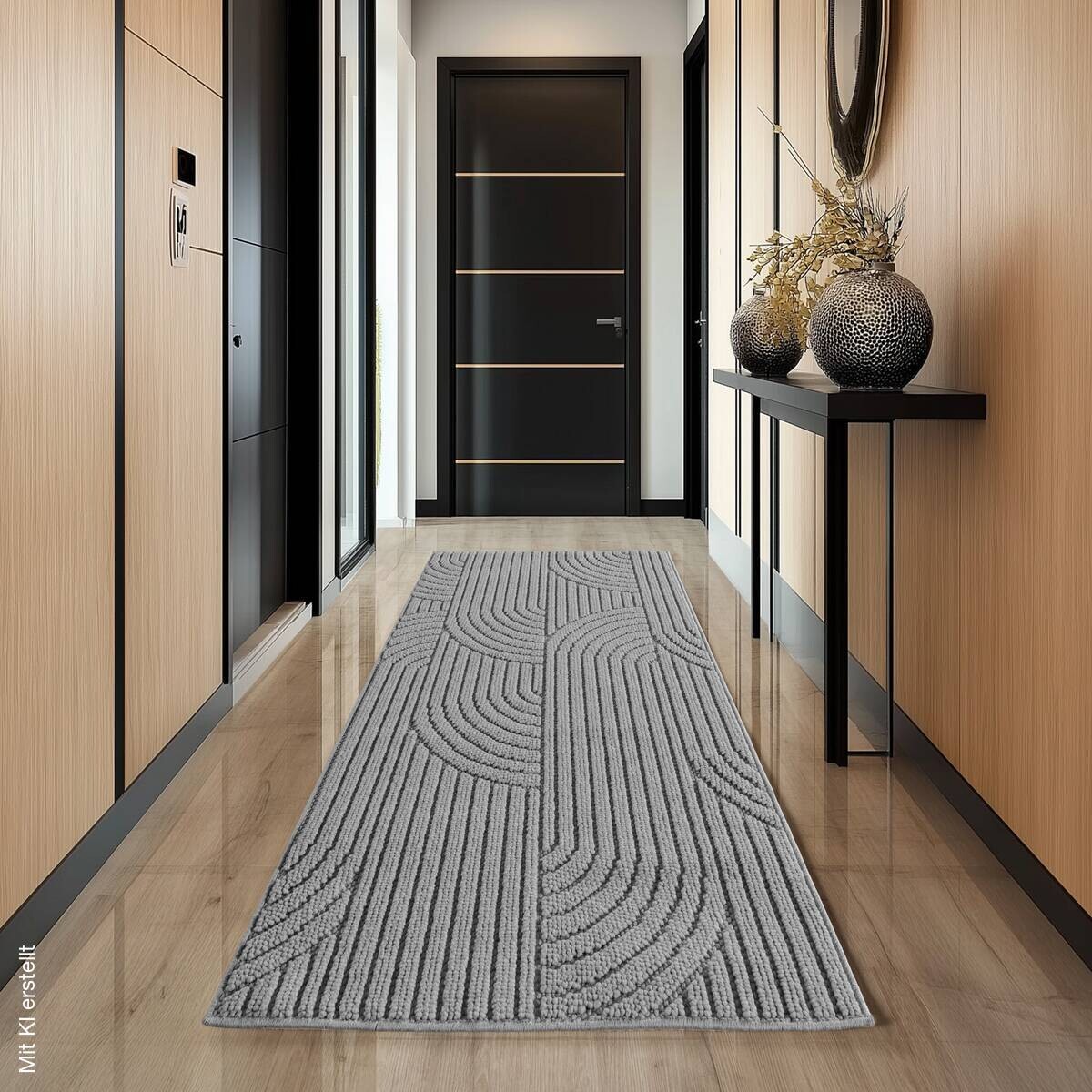 Ayyildiz Kurzflorteppich HELIX silber B/H/L: ca. 80x0,7x150 cm