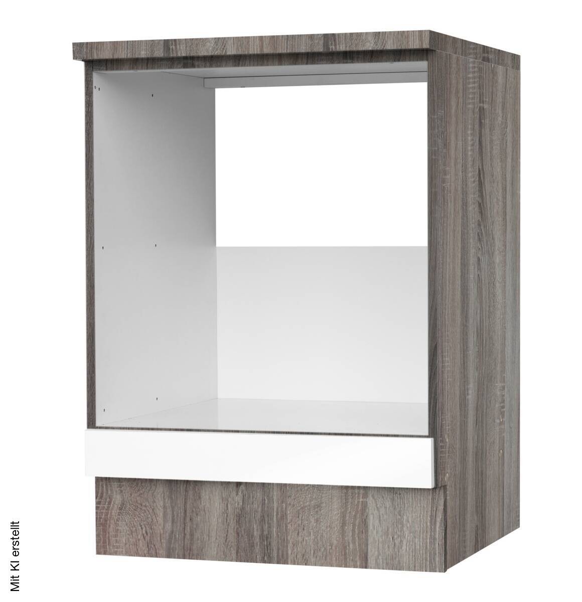 Herdumbauschrank weiß Hochglanz B/H/T: ca. 60x82x57 cm