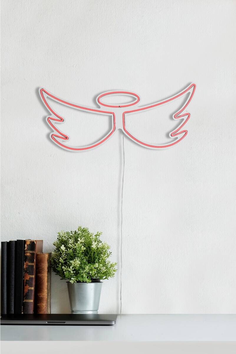 Opviq LED-Wandleuchte rosa PVC B/H/T/L: ca. 52x23x2x52 cm