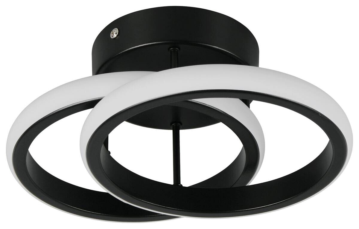 Reality LED-Deckenleuchte mattschwarz Metall B/H/D: ca. 26x10,5x18,5 cm
