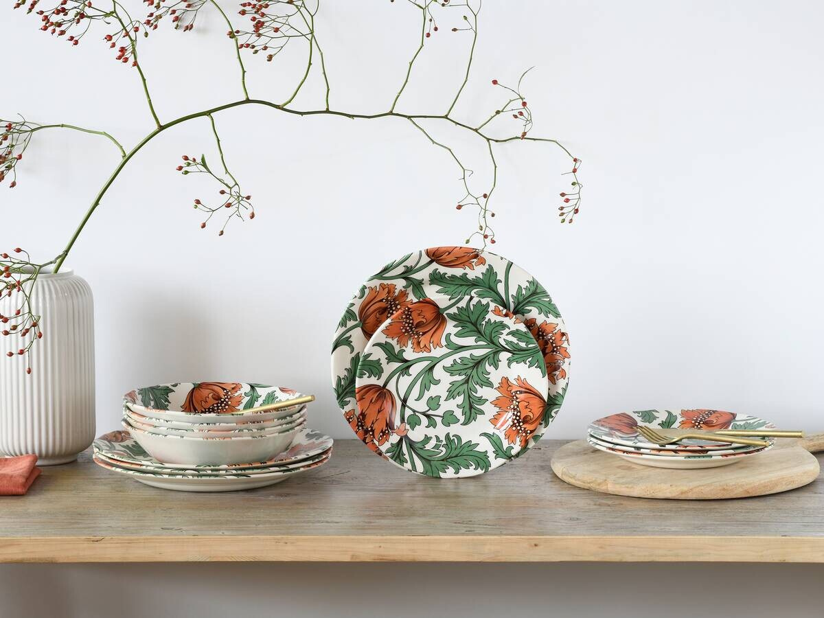 CreaTable Kombiservice Florentina grün Steingut 12 tlg.