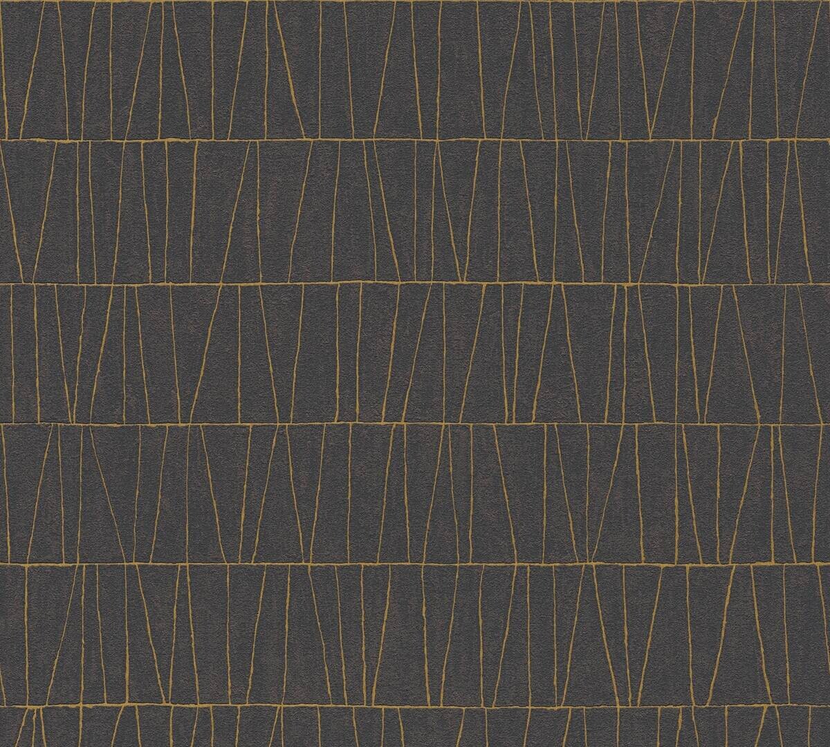 A.S.Creation Vliestapete gold schwarz anthrazit B/H/D: ca. 53x1005x8,4 cm
