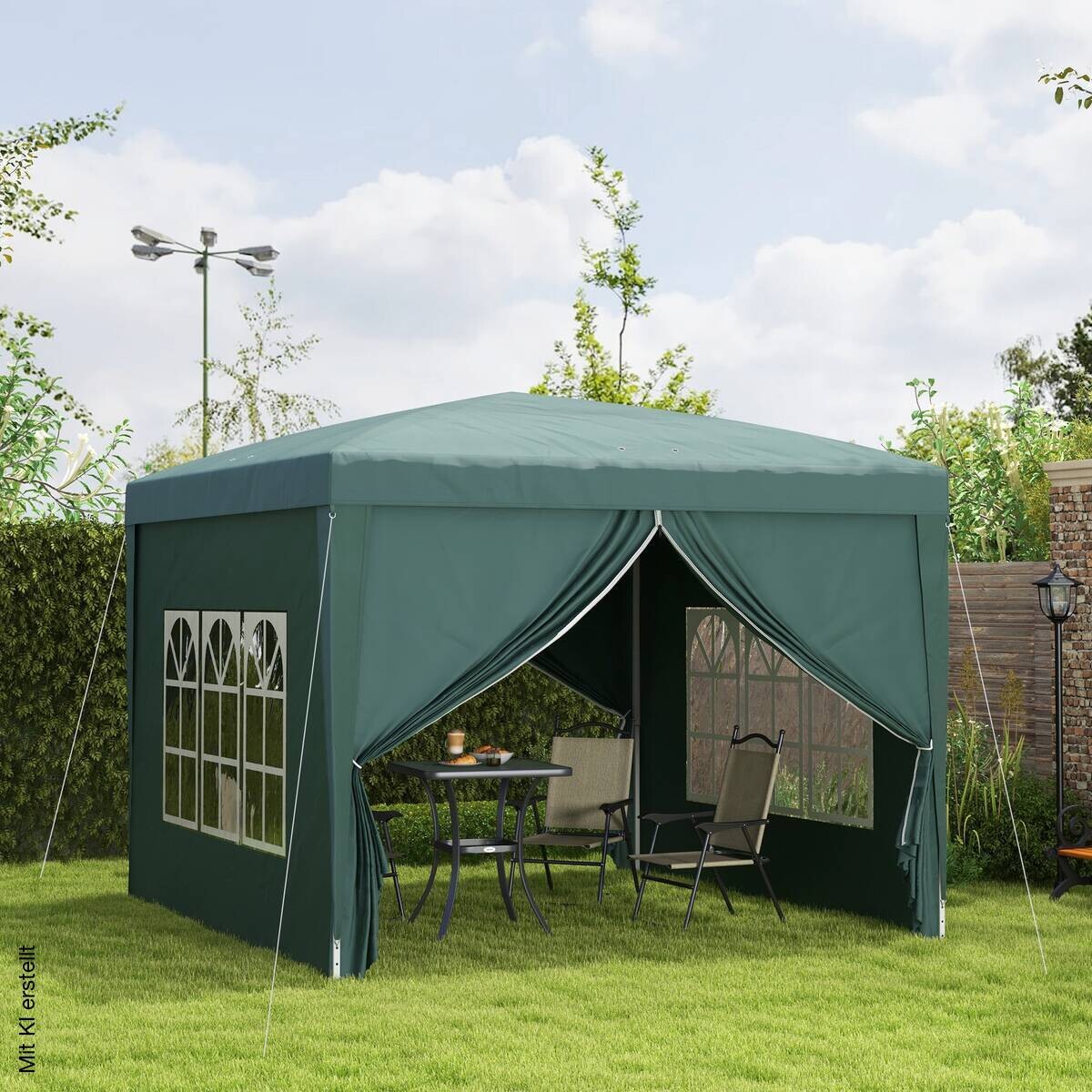 Outsunny Pavillon grün Polyester B/H/L: ca. 2,95x2,58x2,95 cm
