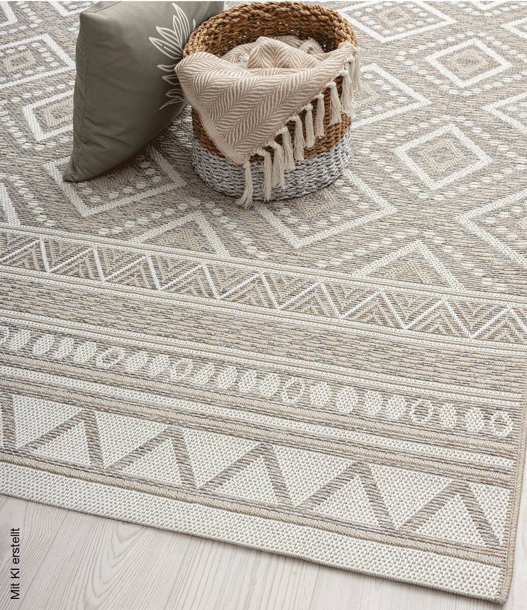 Merinos Teppich Ottowa beige B/L: ca. 140x200 cm