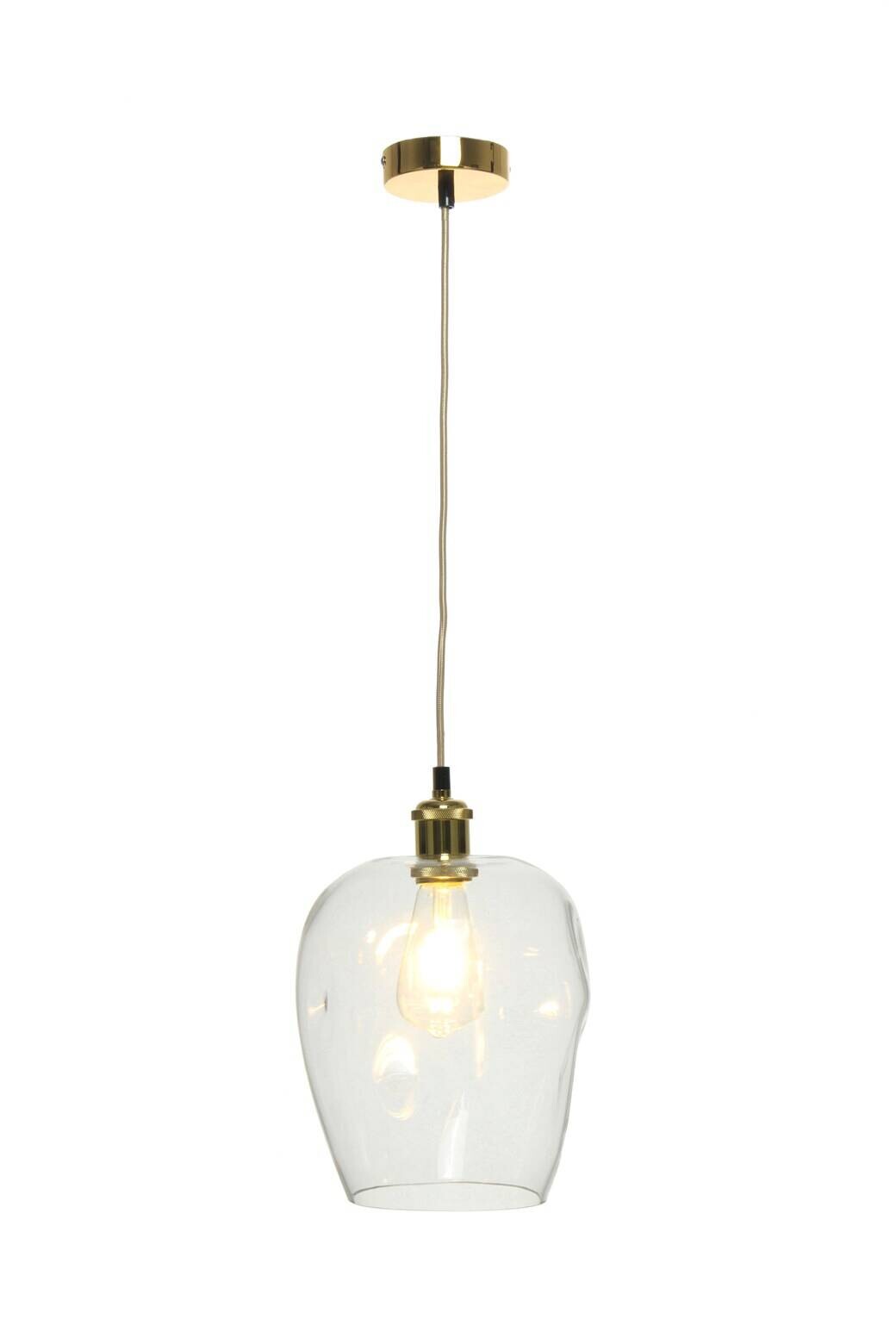 Kayoom Pendelleuchte klar Glas B/H/L: ca. 22x34x22 cm E27 1 Brennstellen