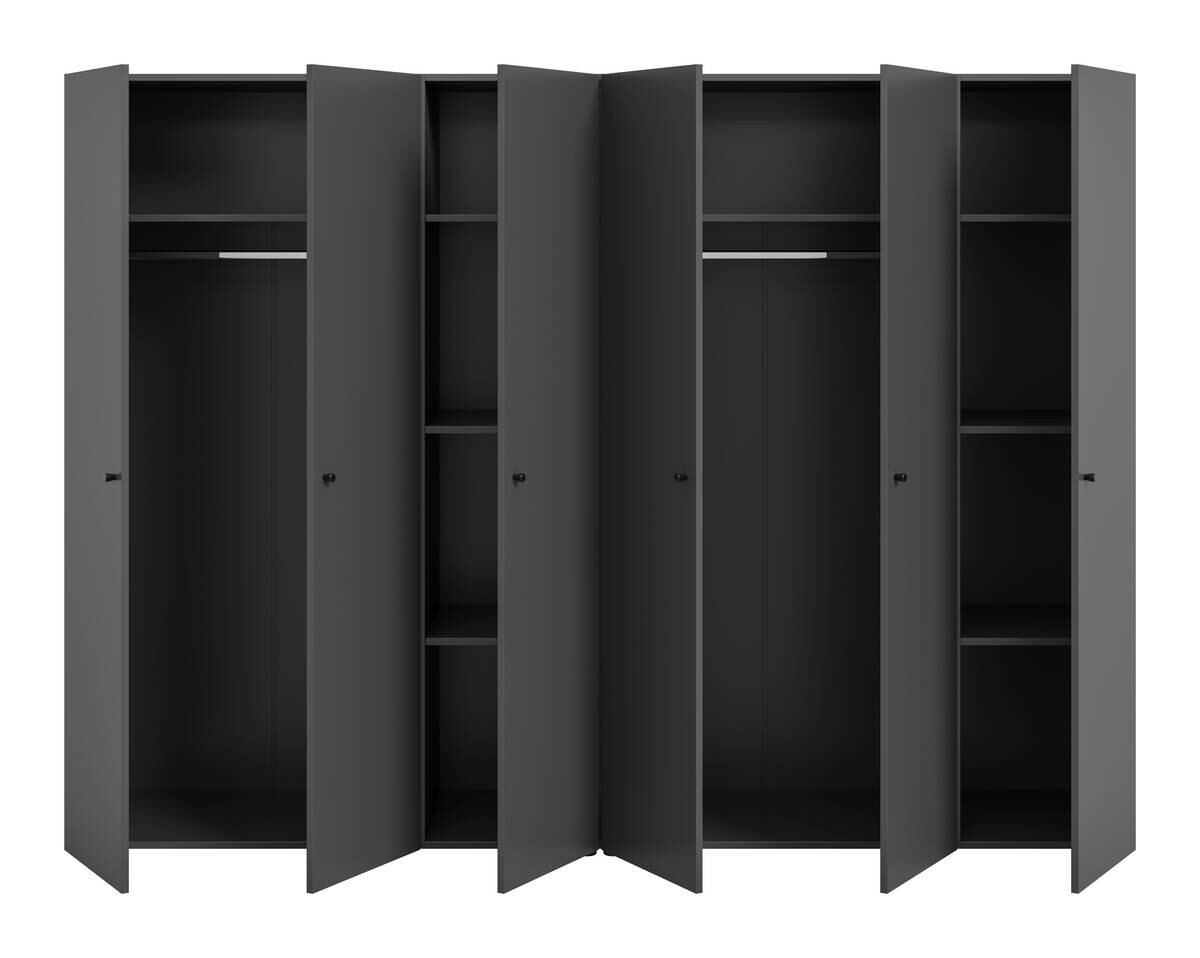 Kleiderschrank DARWIN anthrazit B/H/T: ca. 240x176x51 cm