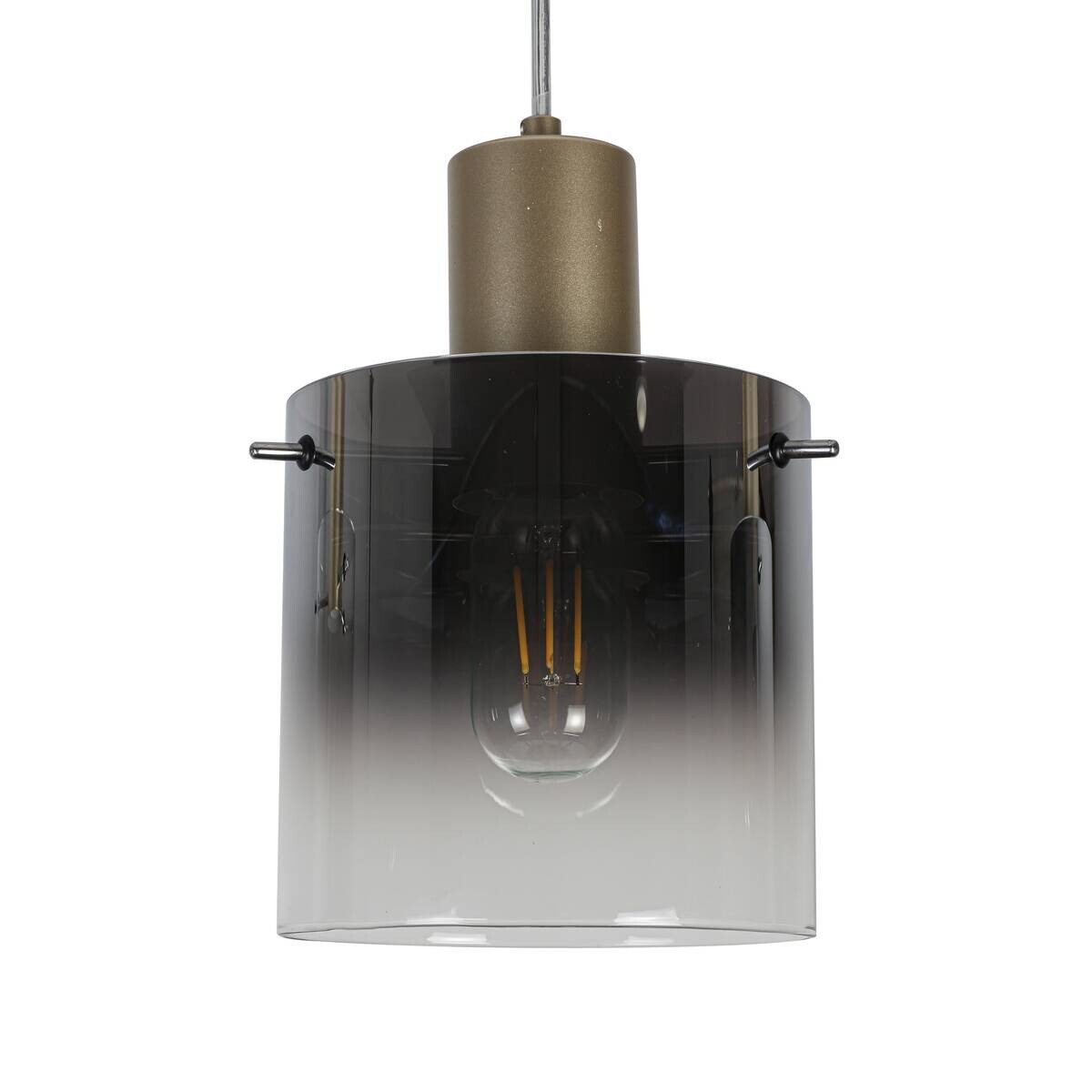 Nolo Pendelleuchte champagner Metall E27 3 Brennstellen