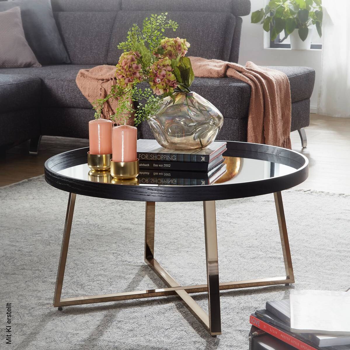 Couchtisch schwarz B/H/T: ca. 78x42x78 cm