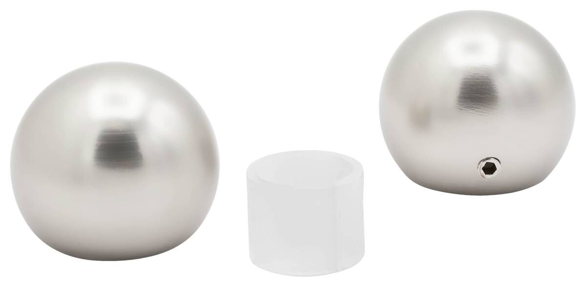 ondeco Endstück ball Edelstahloptik Metall