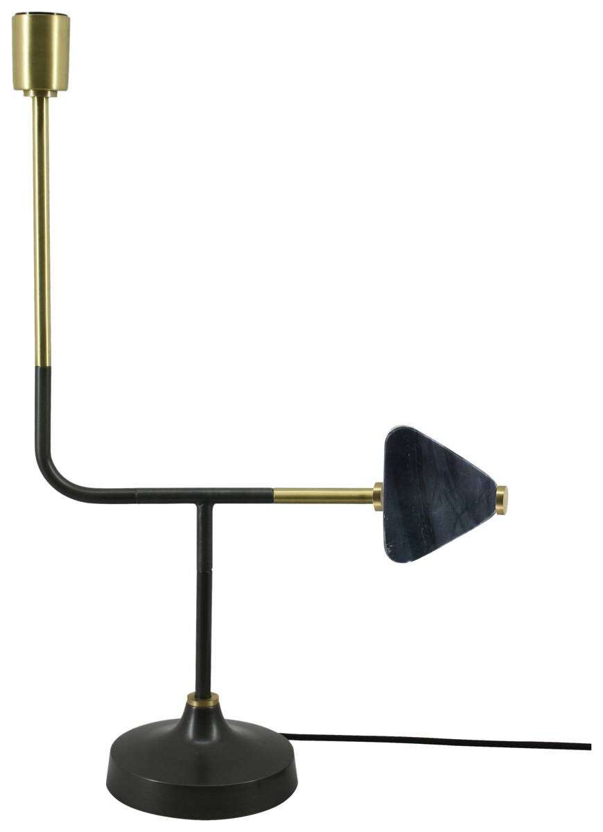 Kayoom Tischleuchte Casey 287 schwarz gold B/H/T/L: ca. 18x49x18x49 cm E27 1 Brennstellen