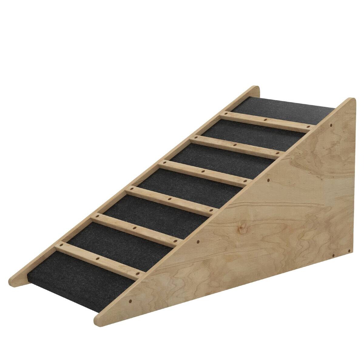 PawHut Haustierrampe natur Holz B/H/L: ca. 40x90x45 cm