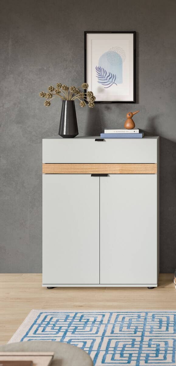 Schuhkommode Naro weiß Evoke Oak Nachbildung B/H/T: ca. 75x98x37 cm