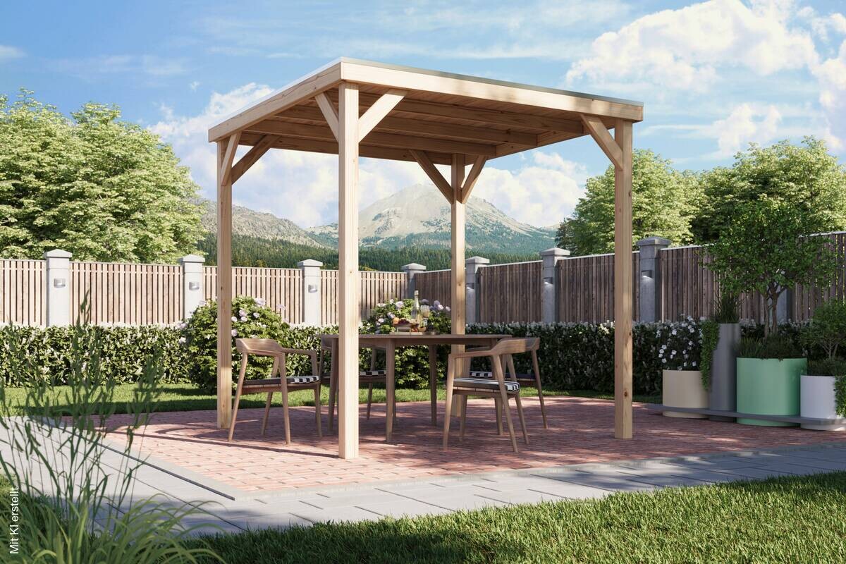 Karibu Pavillon Arizona natur Fichte B/H/T: ca. 231x243x231 cm