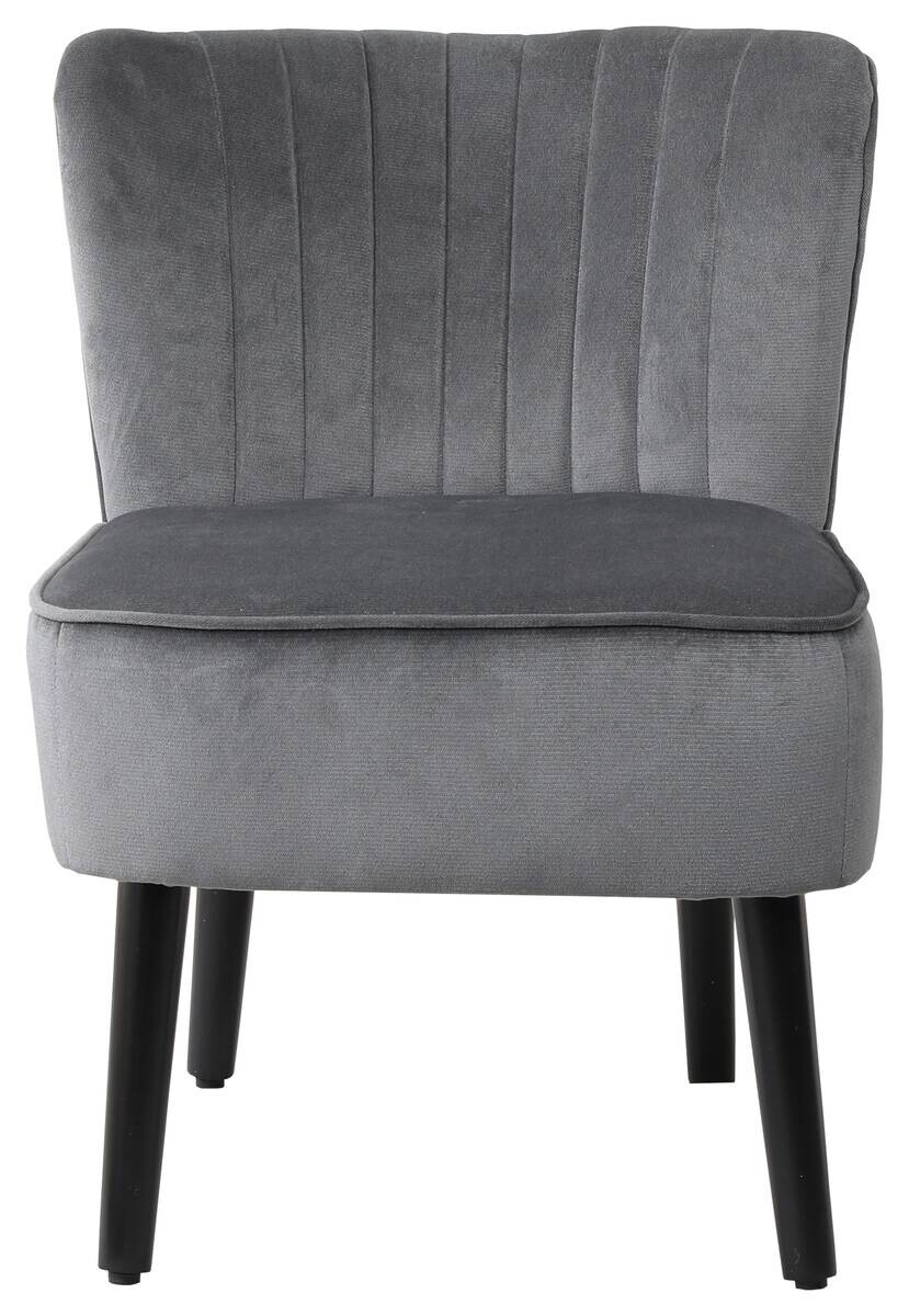 Sessel Emily grau Microfaser B/H/T: ca. 57x76x72 cm