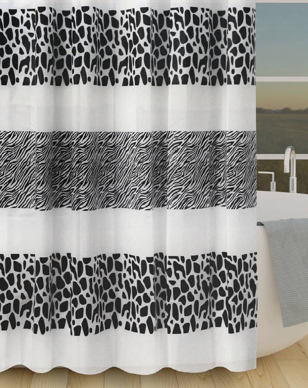 Acus Duschvorhang Animal Print Polyethylen (recycelt) B/L: ca. 180x200 cm