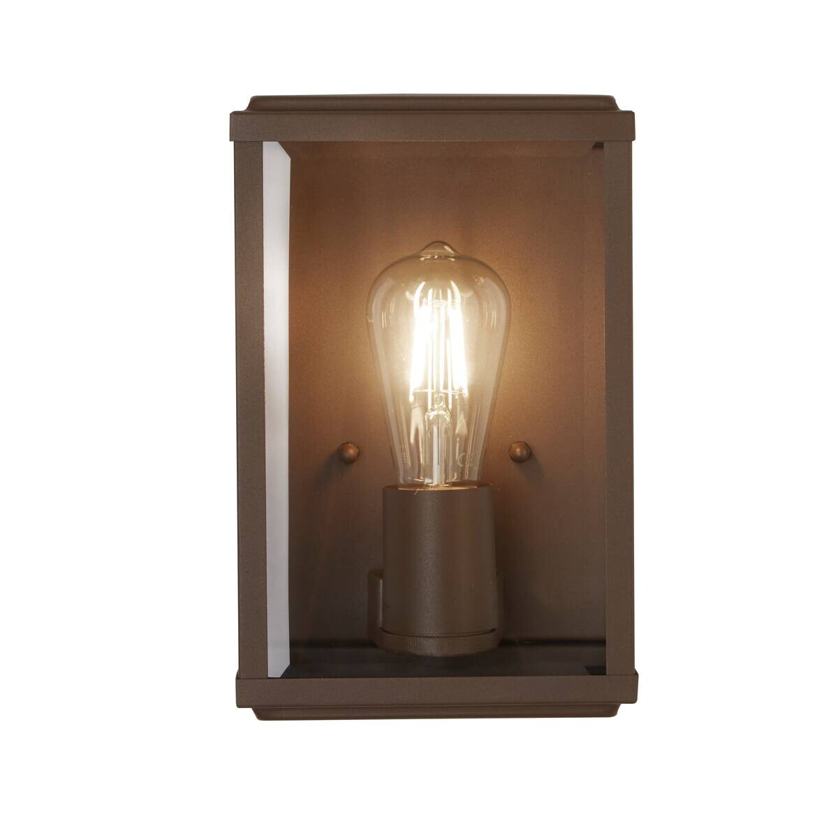 Wandaußenleuchte klar braun B/H/T: ca. 16x25x11 cm