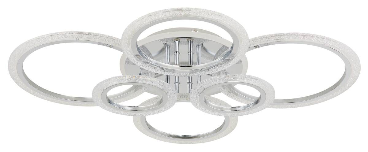 GLOBO LED-Deckenleuchte Chrom klar Kunststoff Metall B/H/L: ca. 60,5x11,5x78 cm 1 Brennstellen