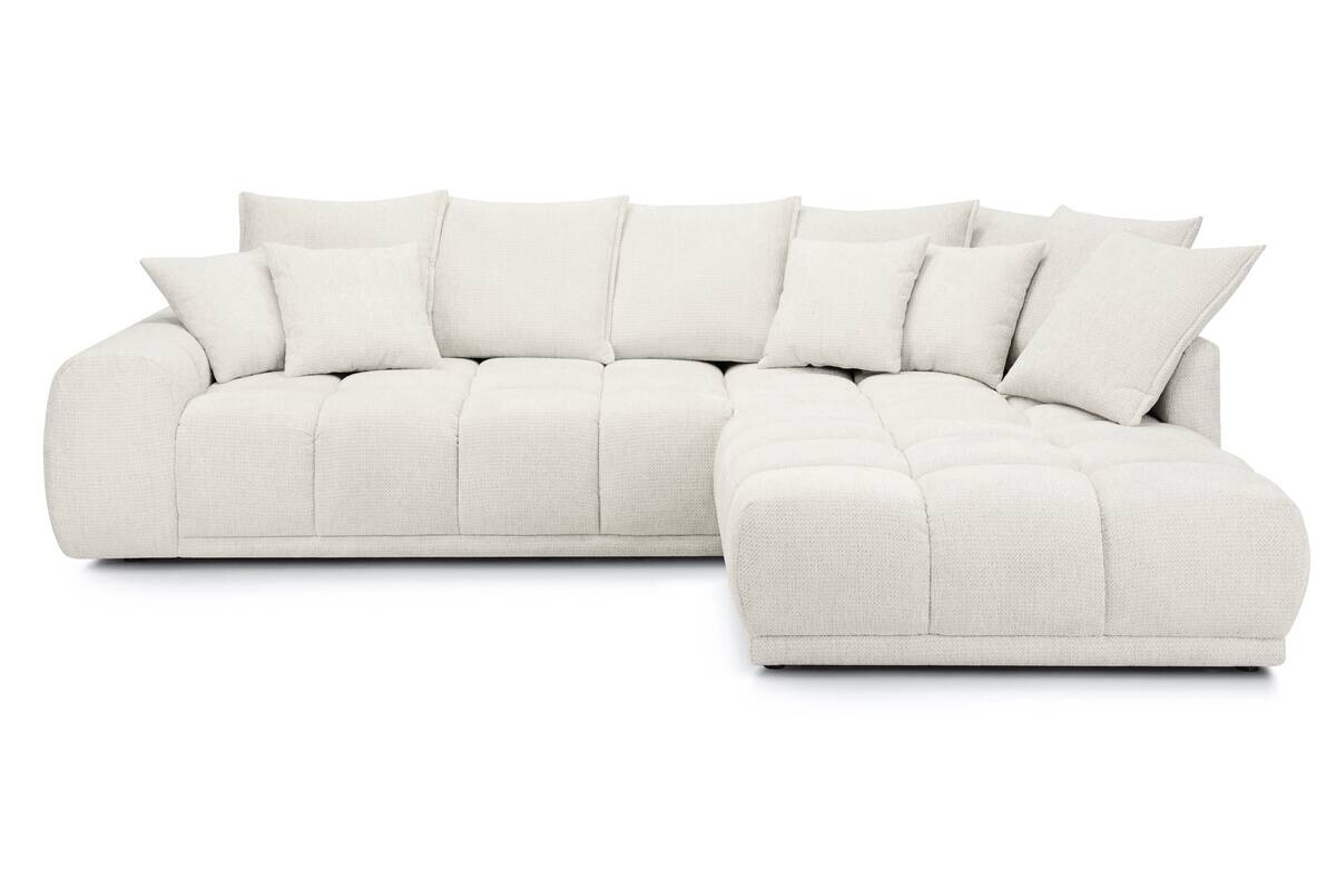 Ecksofa elfenbein Microfaser B/H/T: ca. 312x97x229 cm