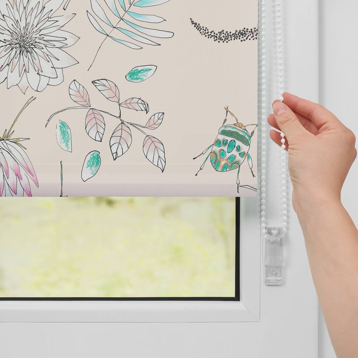 LICHTBLICK Rollo Mx Bohemian Garden bunt B/L: ca. 90x150 cm