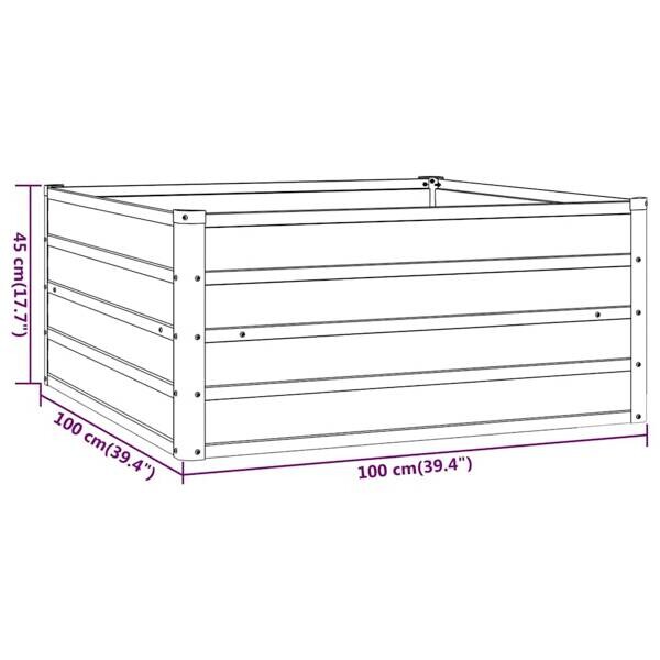 Hochbeet braun Stahl B/H/L: ca. 100x45x100 cm