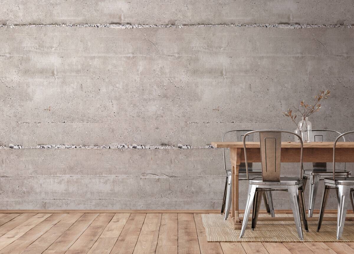 Livingwalls Fototapete Betonoptik grau creme B/L: ca. 280x159 cm