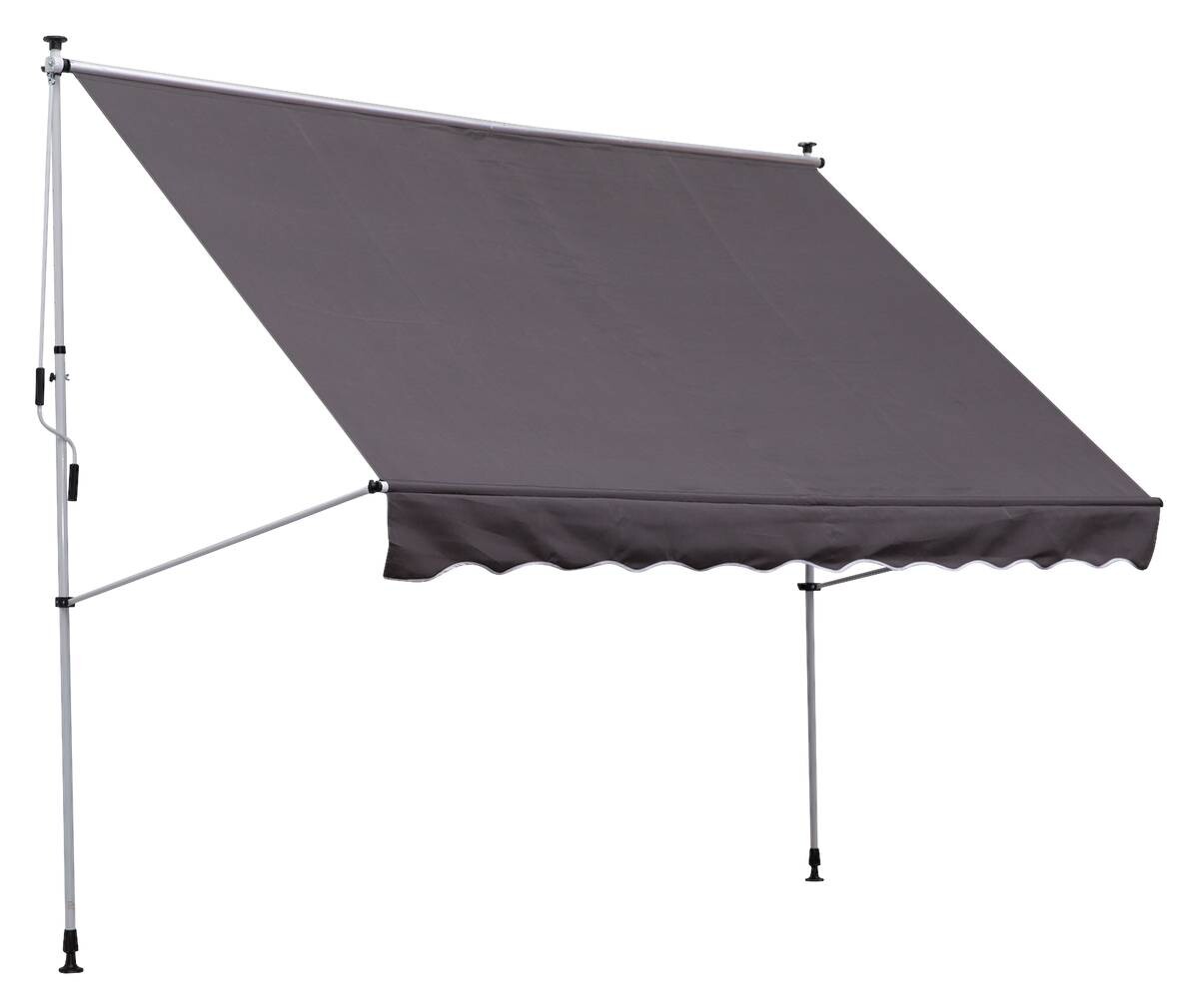 Outsunny Klemm-Markise grau Aluminium Stahl B/H/L: ca. 300x280x150 cm