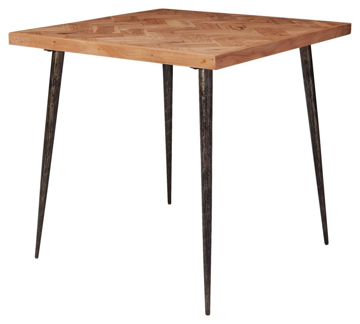 Esstisch natur schwarz pulverbeschichtet B/H/T: ca. 80x72x80 cm