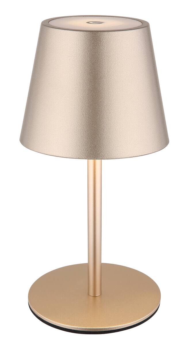 GLOBO LED-Tischleuchte Vannie champagner Metall Kunststoff H/D: ca. 36x11,5 cm