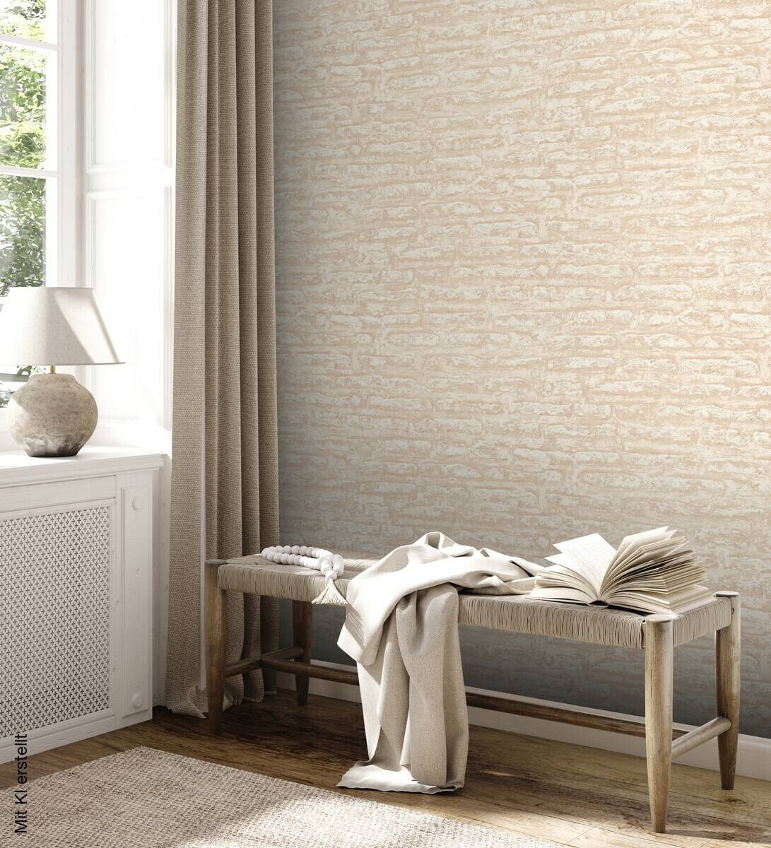 A.S.Creation Vliestapete Attractive 2 Steine beige B/L: ca. 53x1005 cm