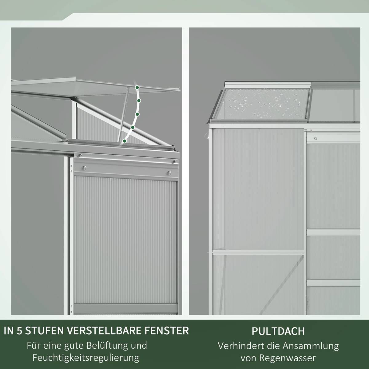 Outsunny Gewächshaus B/H/L: ca. 68x196x192 cm