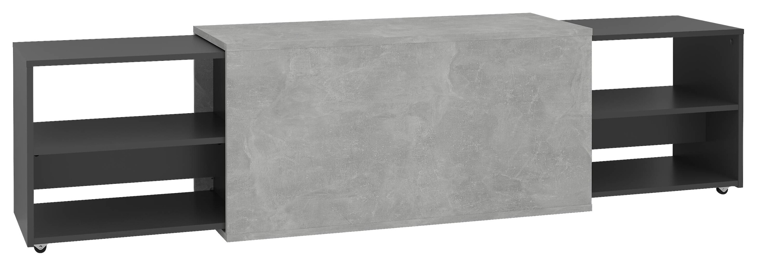 TV-Lowboard Beton Optik anthrazit B/H/T: ca. 110x49x40 cm