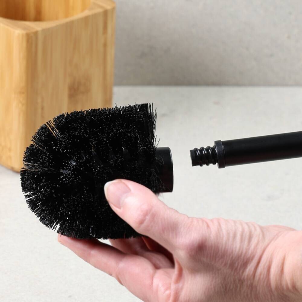 Kesper Toilettenbürste schwarz natur Bambus B/H/L: ca. 9,5x35,5x9,5 cm