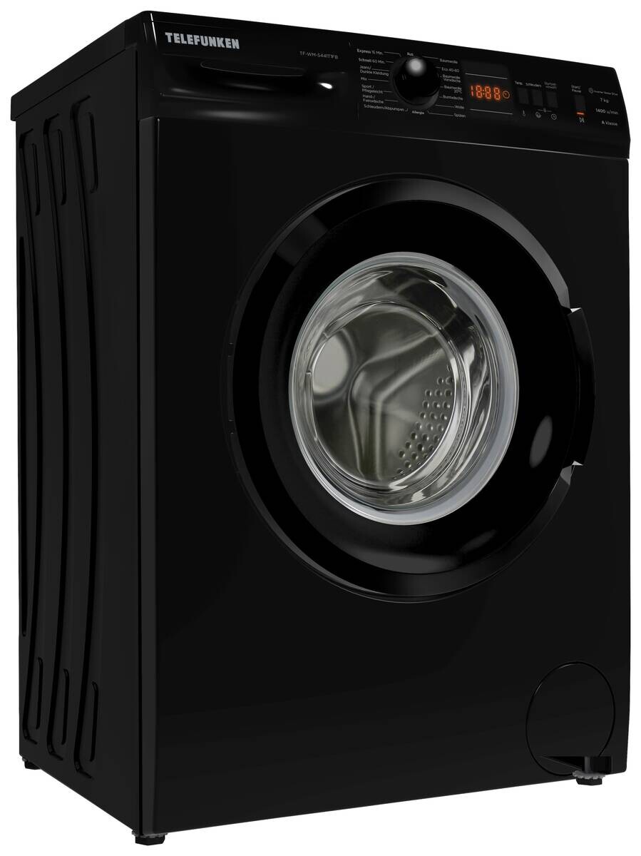 Waschmaschine TF-WM-5441T1FB EEK: A Spektrum: A bis G 7kg 1400U/min schwarz B/H/T: ca. 60x85x50 cm