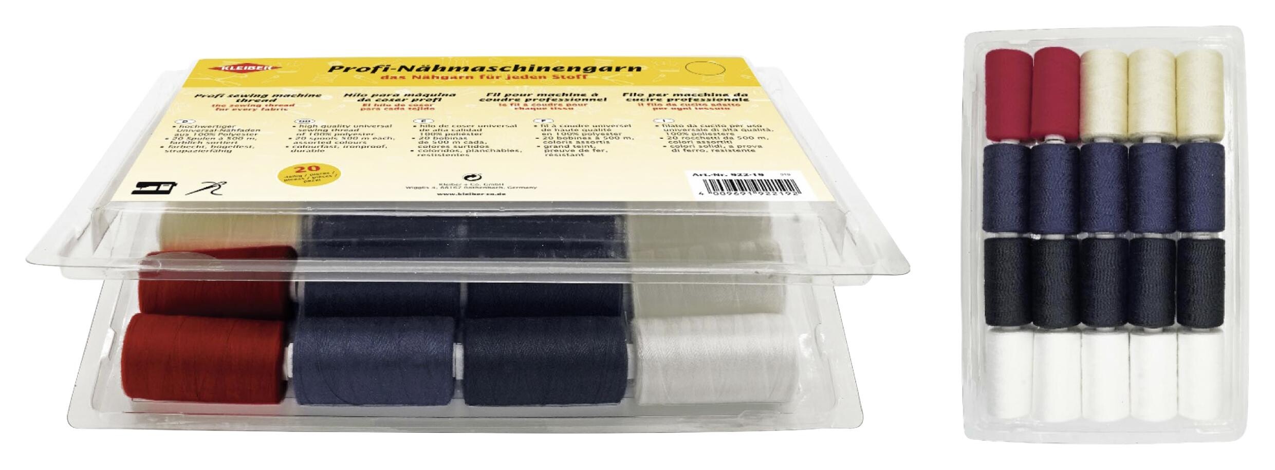 Twister Nähmaschinengarn sortiert 100% Polyester 20er Pack
