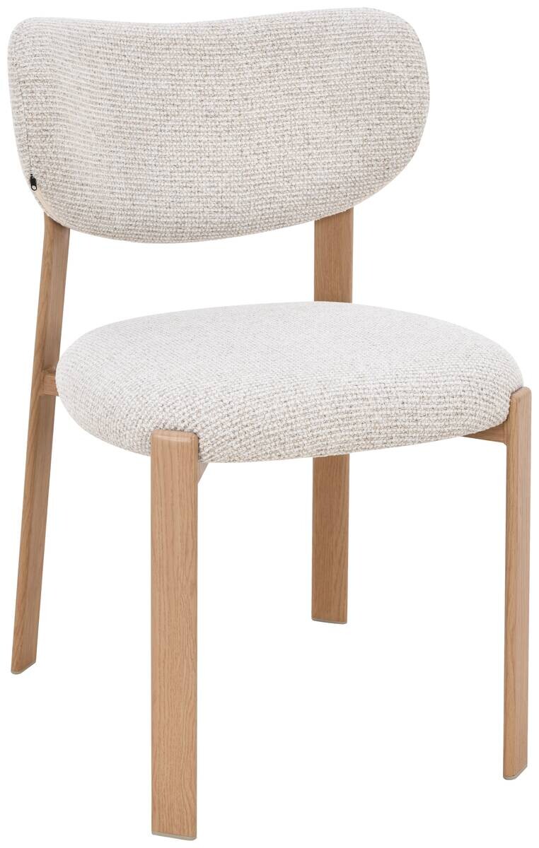 Stuhl Mila beige Webstoff B/H/T: ca. 50x81,5x60 cm