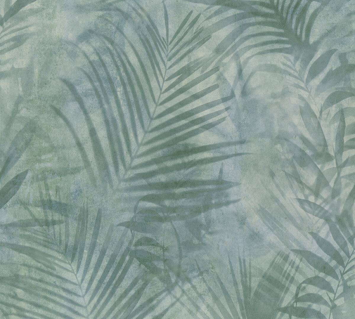 Vliestapete Palmenblätter grün B/L: ca. 53x1005 cm