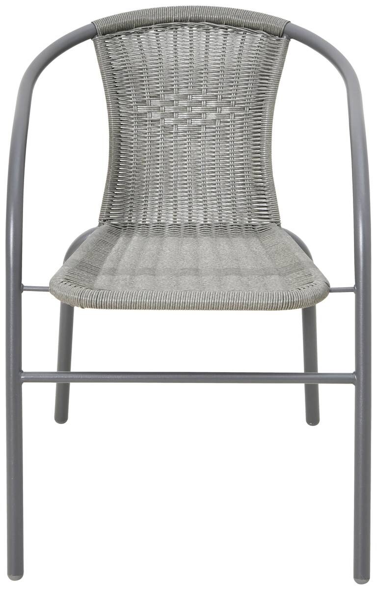 POCOline Gartenstuhl grau Stahl B/H/L: ca. 60x72x52 cm