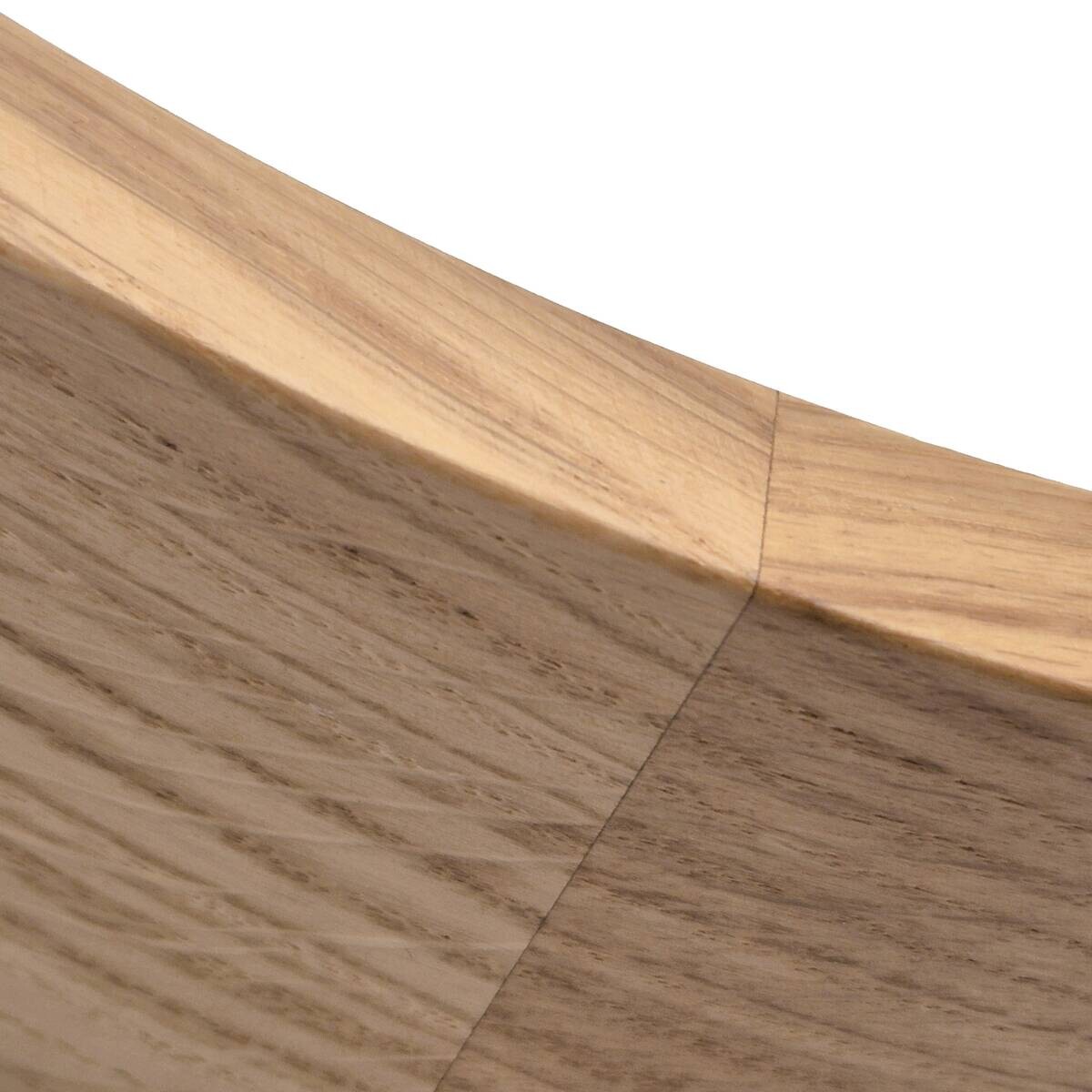Lamkur Deckenleuchte Eiche Glas Holz B/H/L: ca. 28x28x10 cm