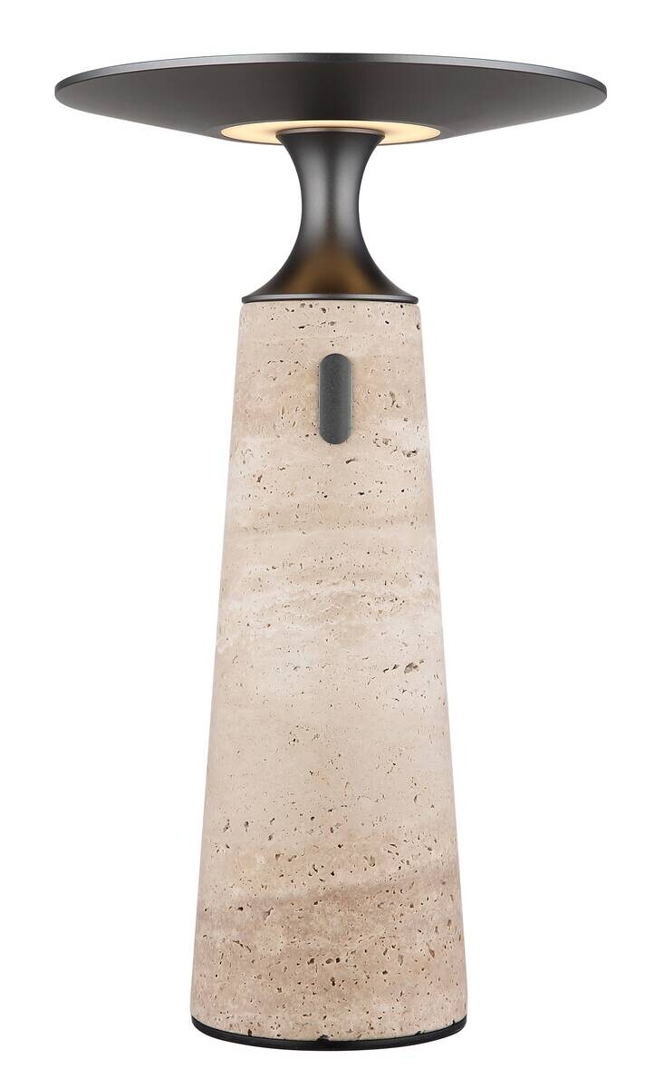 GLOBO Tischleuchte grau Graphit Opal Aluminium Stein H/D: ca. 33,6x20 cm 1 Brennstellen