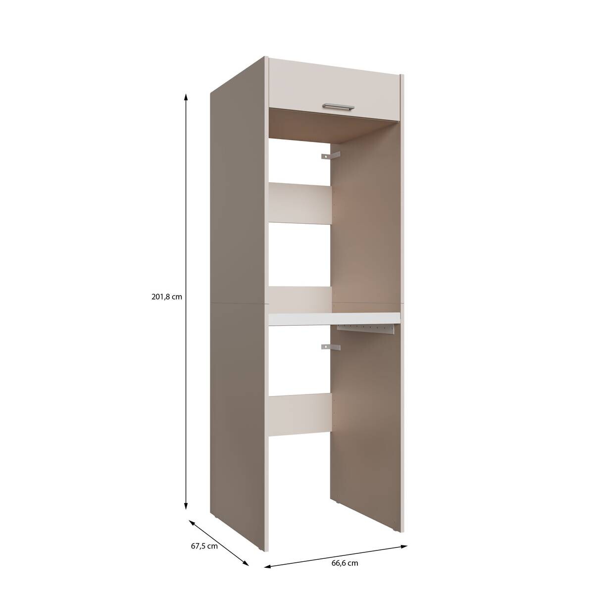 Washcab Waschmaschinenturm beige Holzwerkstoff