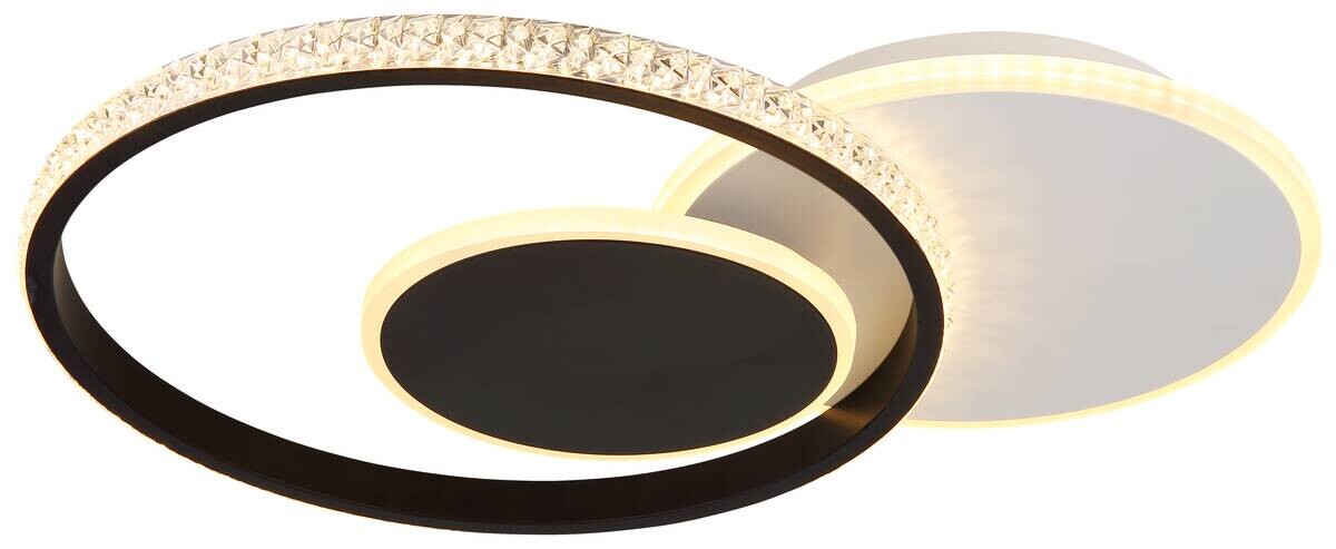 GLOBO LED-Deckenleuchte Perlix 67197-18 schwarz Acryl Metall B/H: ca. 45x32 cm