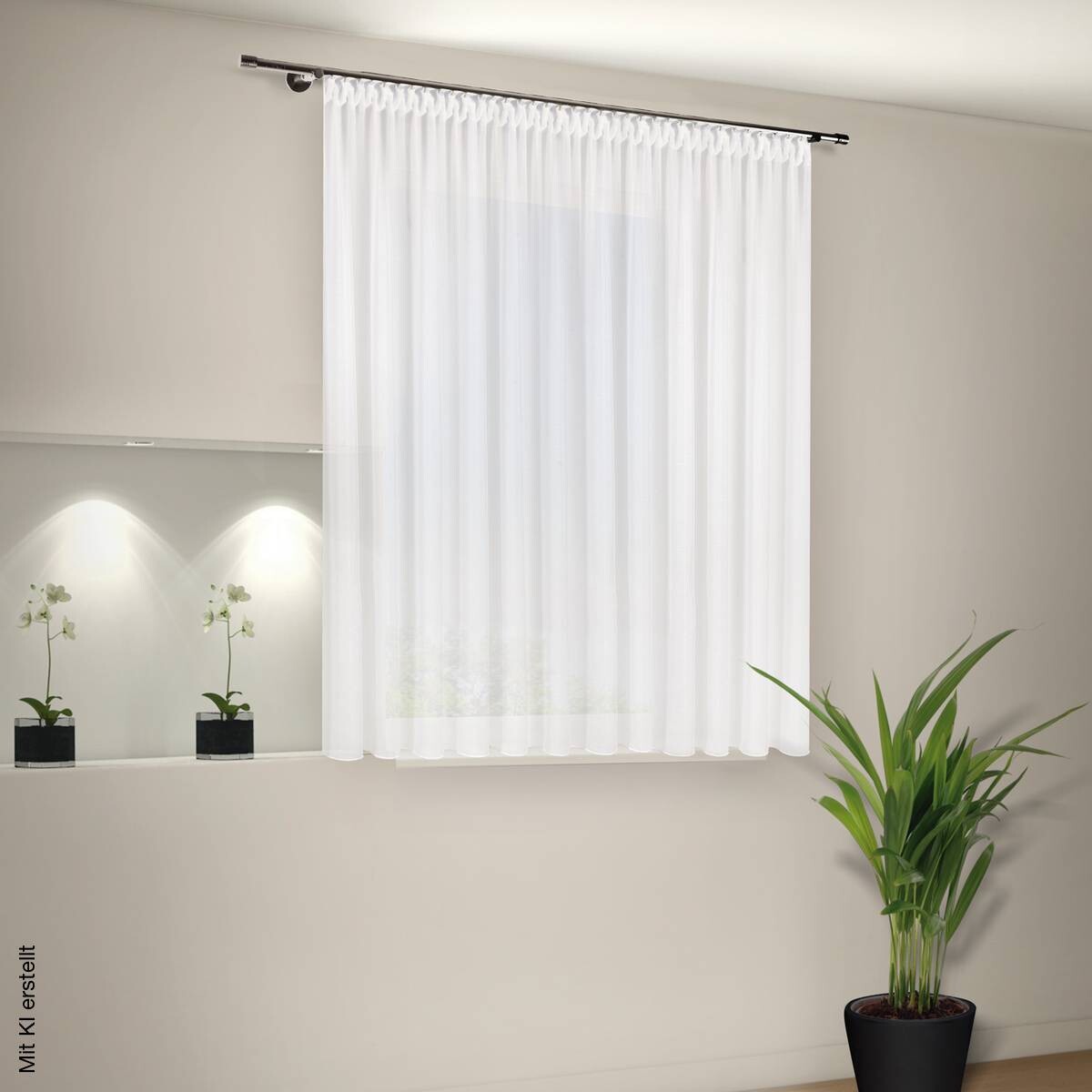 Happy Home Fertigstore Alina weiß 100% Polyester B/L: ca. 300x175 cm