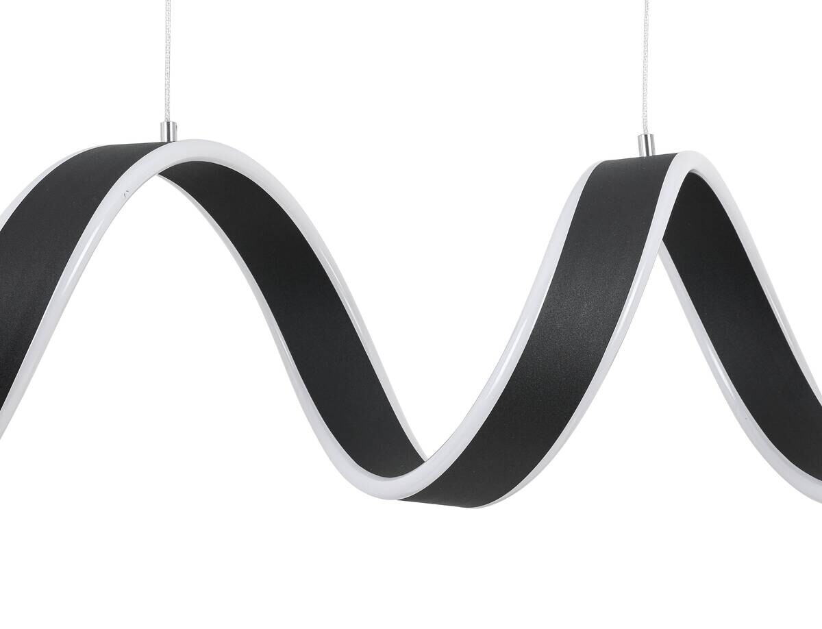 Nolo LED-Pendelleuchte Gabriella schwarz Metall Kunststoff B/H/L: ca. 18x120x92 cm