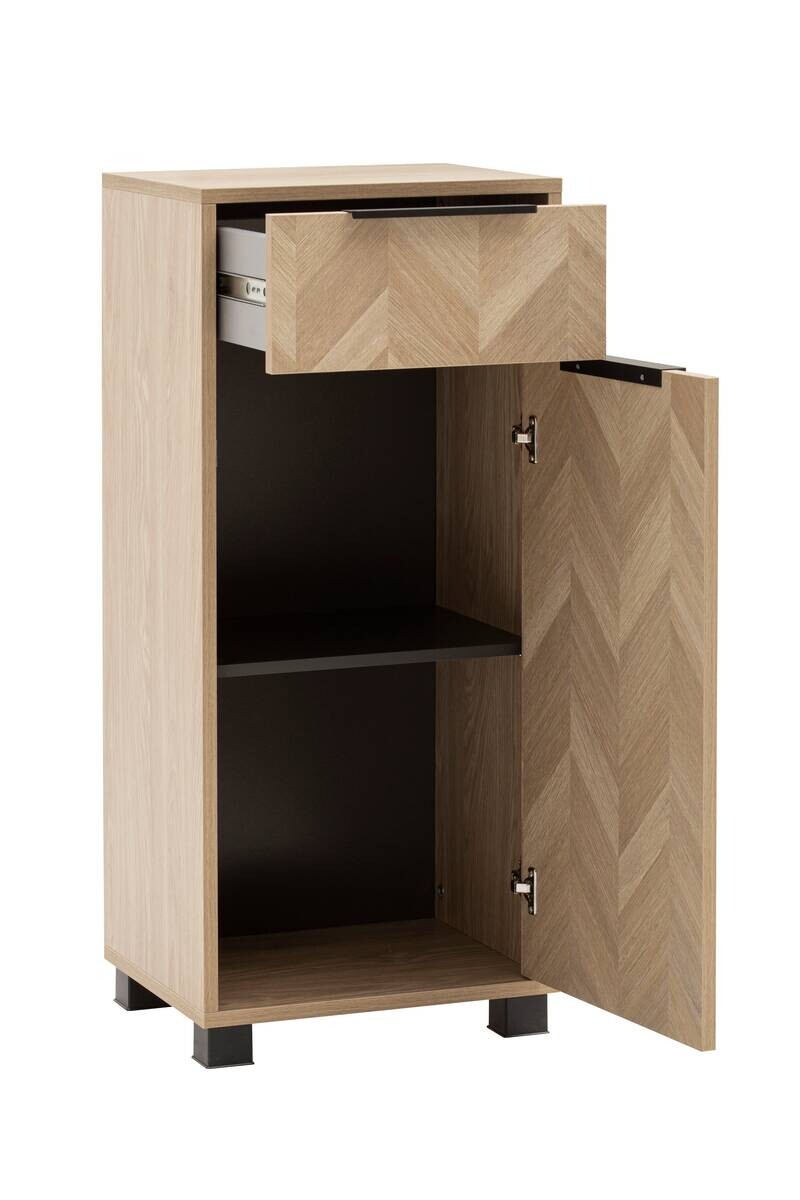 Highboard Piazza Eiche Nachbildung B/H/T: ca. 40,3x90,9x33,05 cm