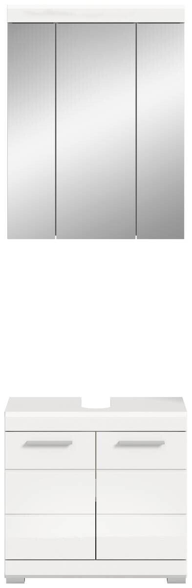Badezimmer-Set Scout weiß weiß Hochglanz B/H/T: ca. 60x191x34 cm