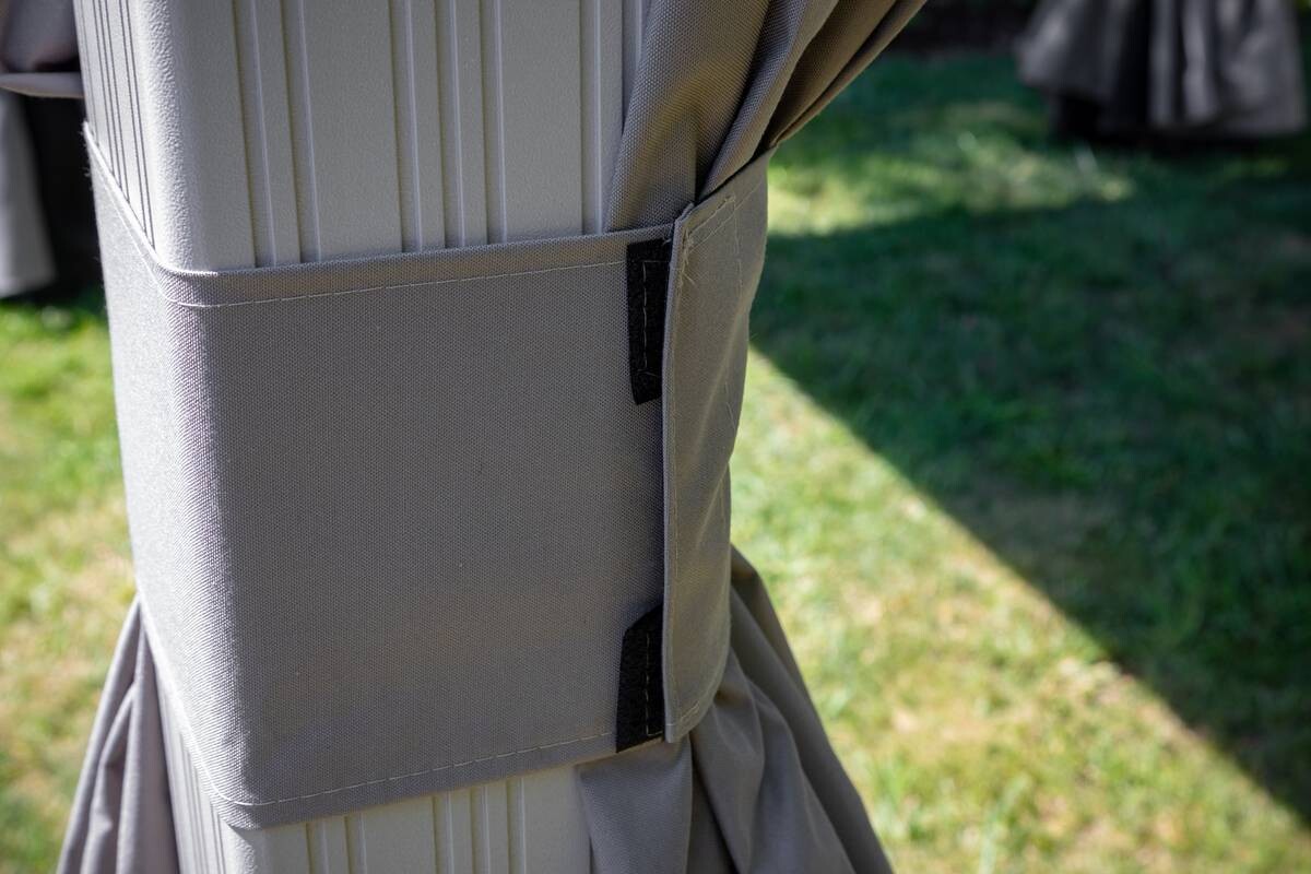 Sojag Pavillon-Vorhang-Set Messina taupe Polyester