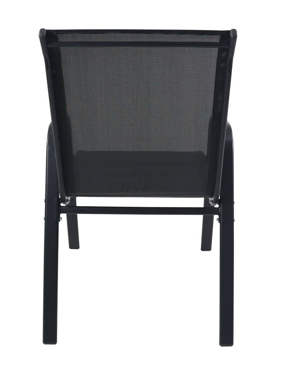 VCM Gartenstuhl 4er Set anthrazit Textilene B/H/L: ca. 56x89x73 cm