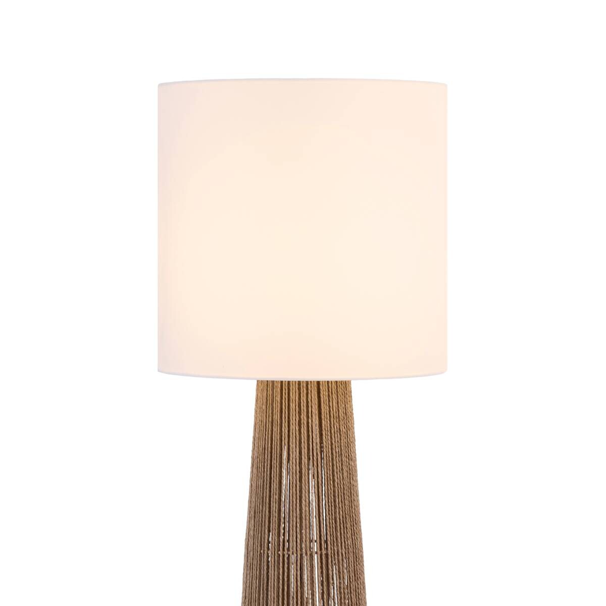 Stehlampe natur weiß Papier H/D: ca. 140x35 cm E27 1 Brennstellen