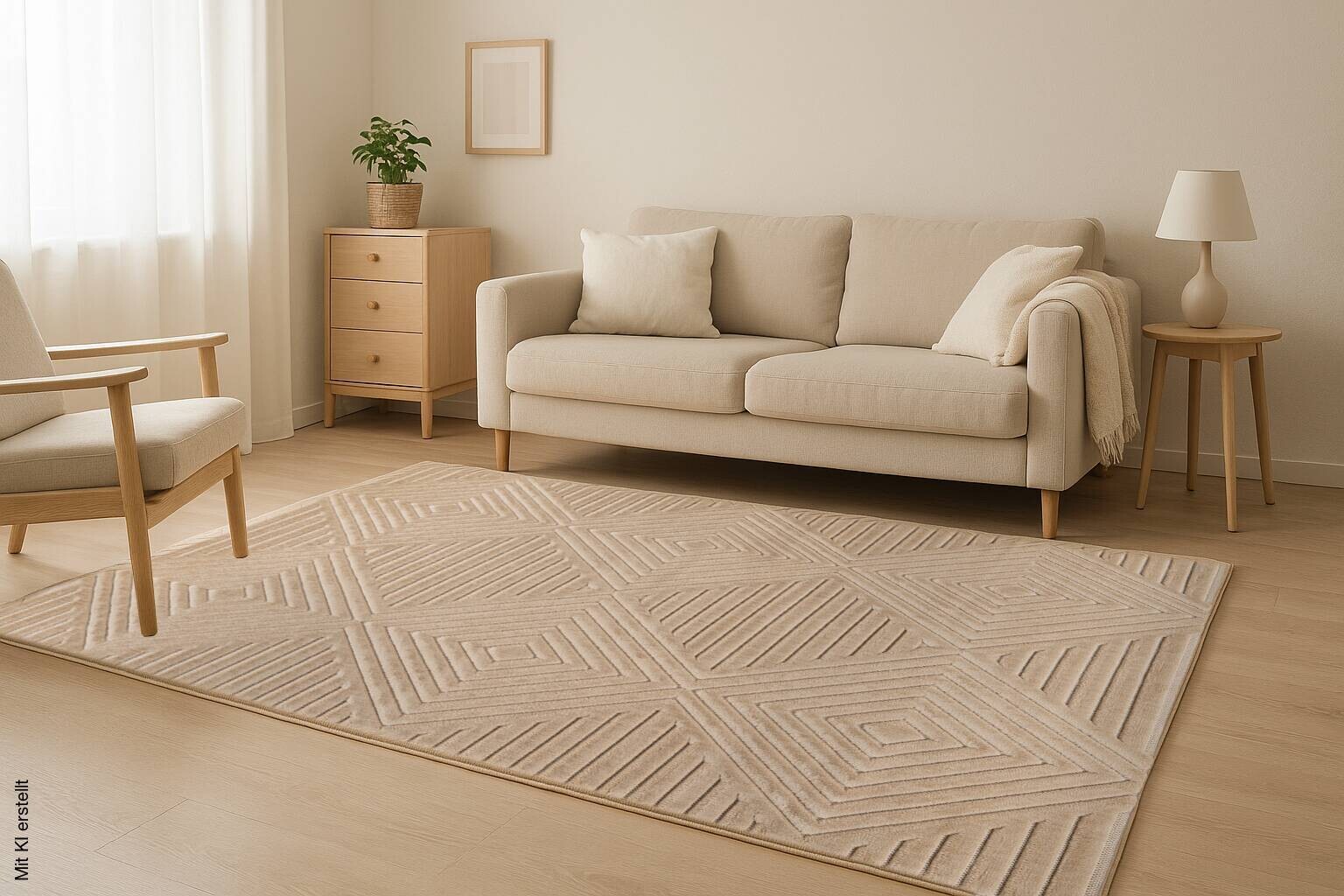 Kayoom Teppich Dreamcatcher 225 beige B/L: ca. 80x150 cm