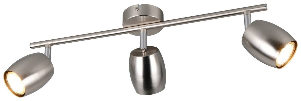 Reality Spots Nancy nickel matt Metall B/H/L: ca. 47,5x15,5x8 cm GU10 3 Brennstellen